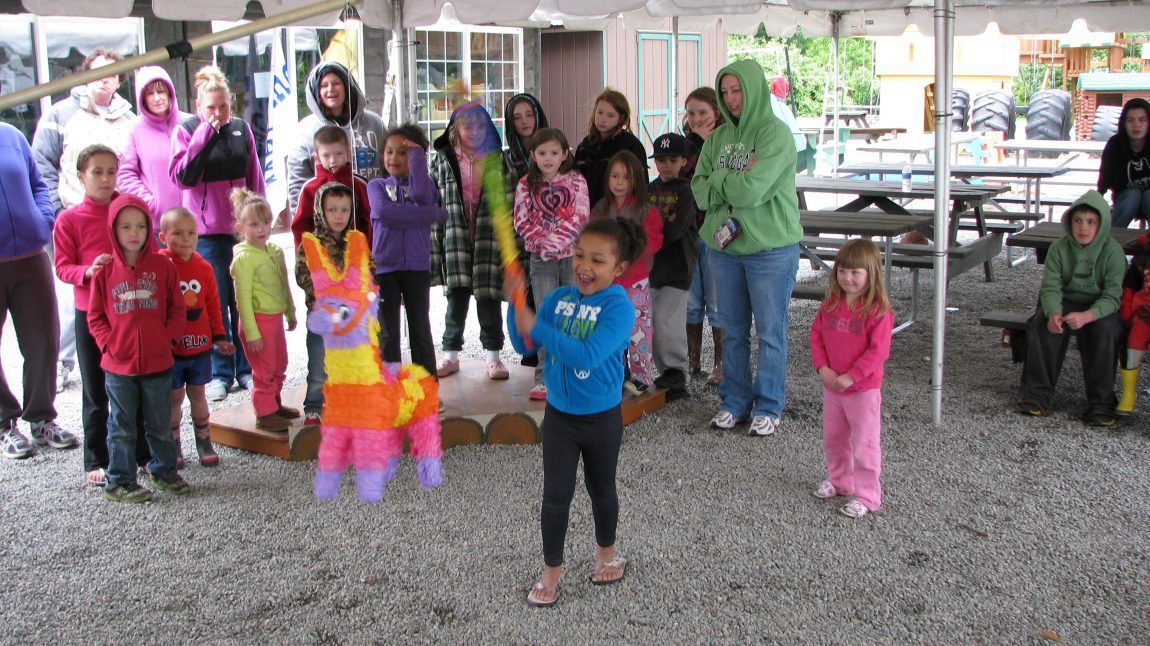 Children playing at camp