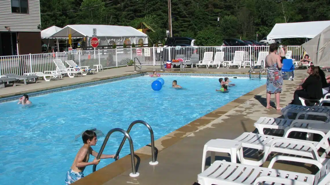 Warrensburg Travel Park and Riverfront Campground in the Adirondacks swimming pool
