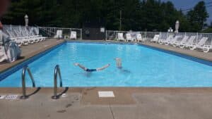 heated inground swimming pool campground