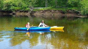 kayaker dad and son