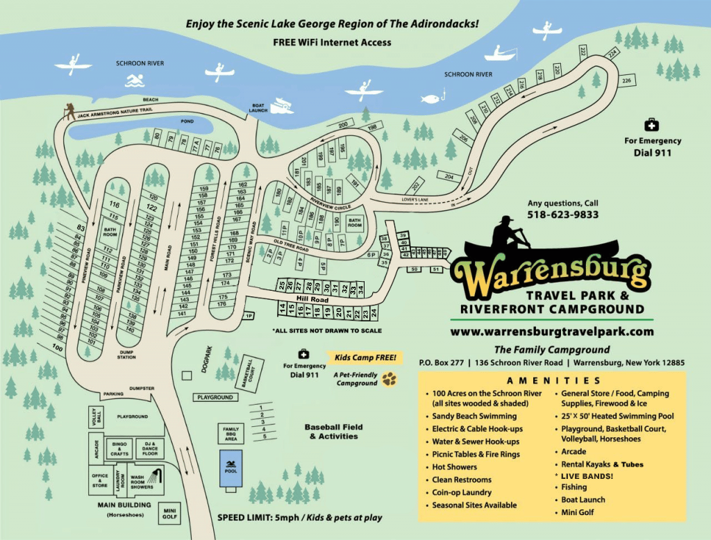 Warrensburg Travel Park Near Lake George Sitemap