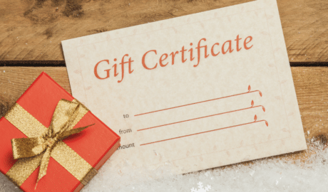gift certificates